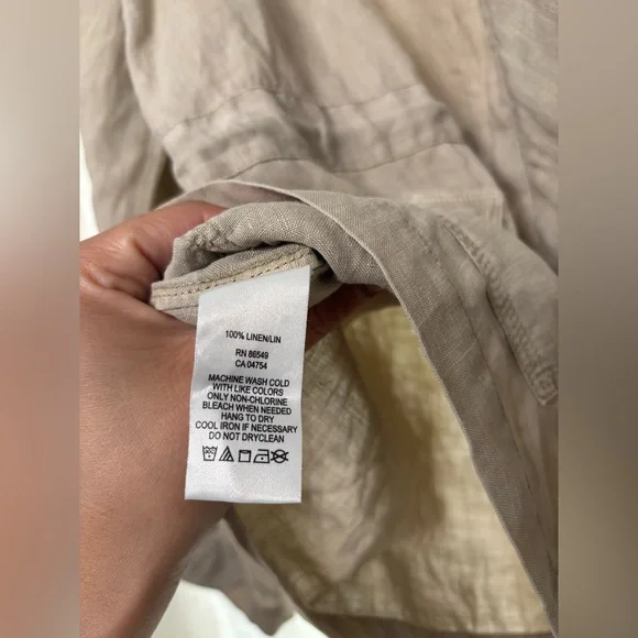 TOMMY BAHAMA Relax 100% Linen Khaki Safari
Field Utility Hooded Jacket S B1 - Picture 7 of 8